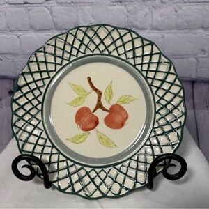 Royal Norfolk Cream and Green Apple Plate